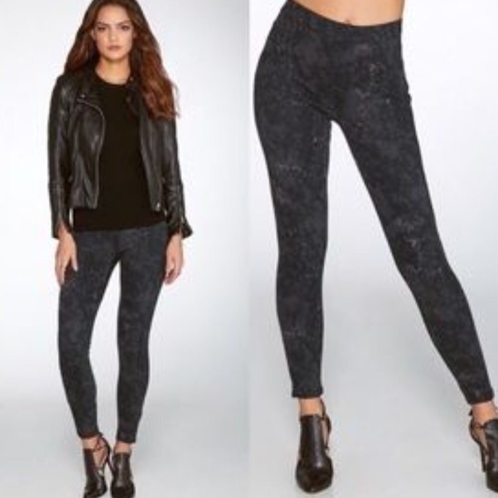 Spanx Jean-ish Ankle Leggings in Grey Marble